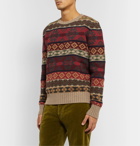 Etro - Fair Isle Cashmere and Wool-Blend Jacquard Sweater - Red