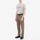 A.P.C. Men's VPC Neon Logo T-Shirt in Light Grey Heather/Red