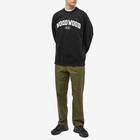 Wood Wood Men's Hester Arch Logo Crew Sweat in Black