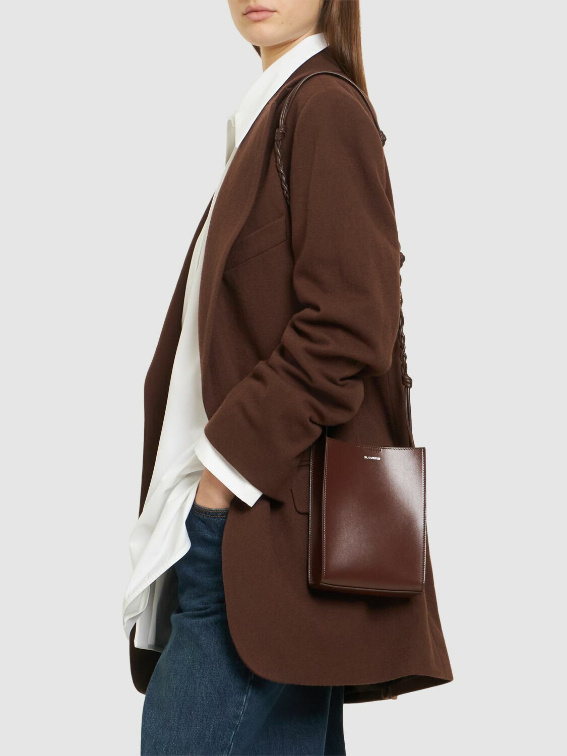 Jil Sander ☆ TANGLE SHOULDER BAG SMALL [正規品/関税込] JIL SANDER Tangle small leather shoulder bag | NET-A-PORTER