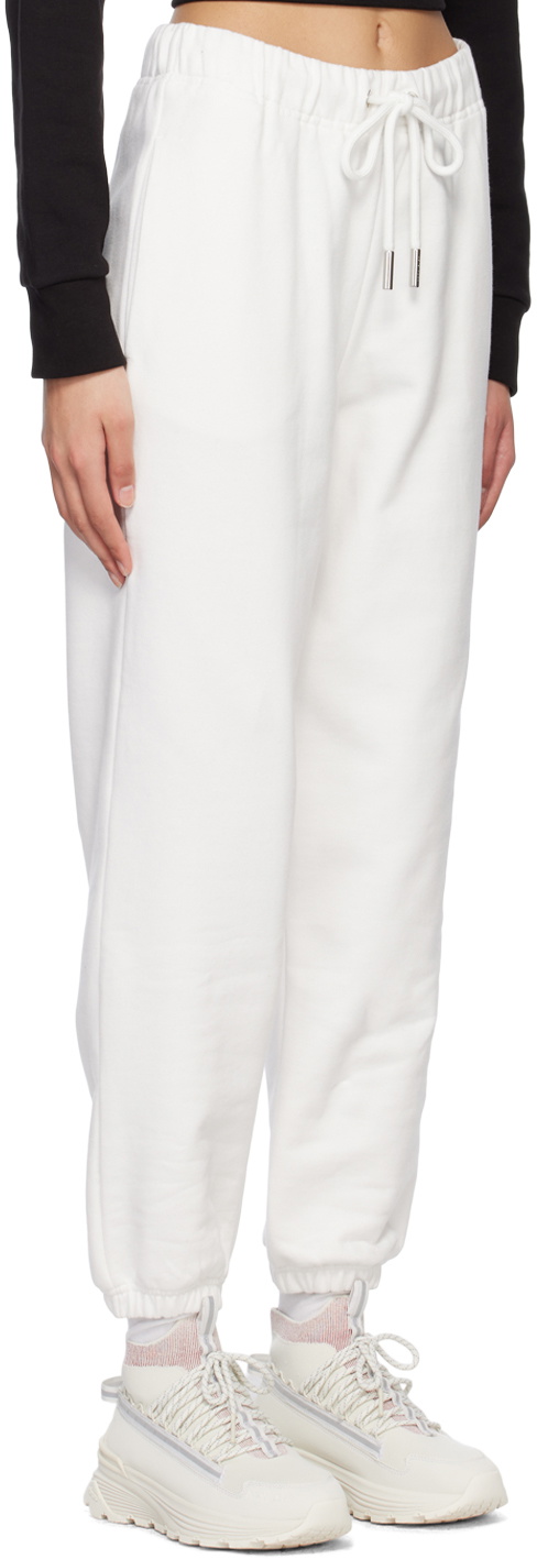 Moncler White Drawstring Lounge Pants