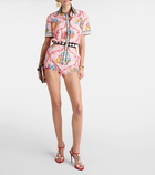 Dolce&Gabbana Capri printed cotton playsuit