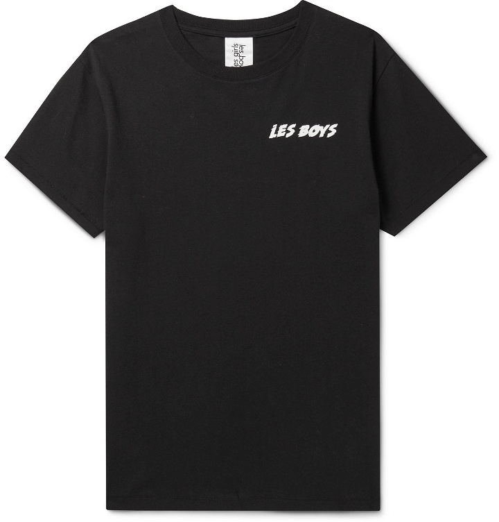 Photo: Les Girls Les Boys - Logo-Print Cotton-Jersey T-Shirt - Black