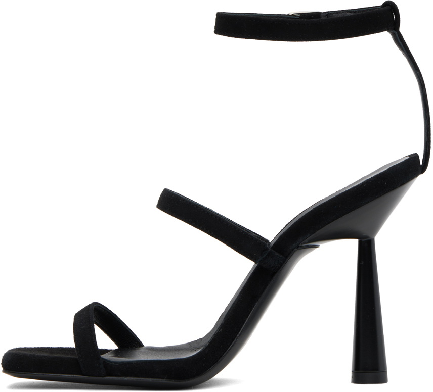 GIABORGHINI Black Adaline Heeled Sandals
