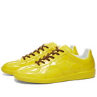 Maison Margiela Men's Replica Rubberised Leather Sneakers in Spectra Yellow