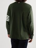 Thom Browne - Striped Cotton-Jersey T-Shirt - Green