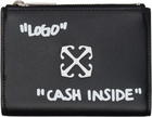 Off-White Black Jitney Bifold Quote Wallet