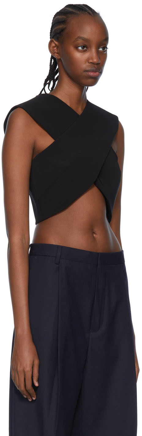 Rosetta Getty Black Polyester Tank Top