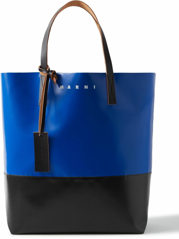 Photo: Marni - Tribeca Leather-Trimmed Colour-Block PVC Tote Bag