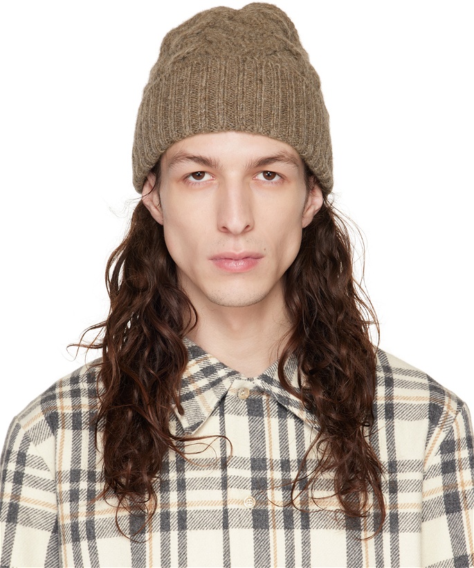 Photo: Séfr Brown Cable Knit Beanie