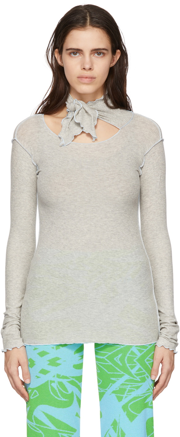 Baserange Grey Pava Long Sleeve T-Shirt