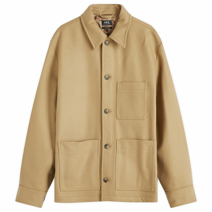 Photo: A.P.C. Men's Emile Wool Chore Jacket in Camel