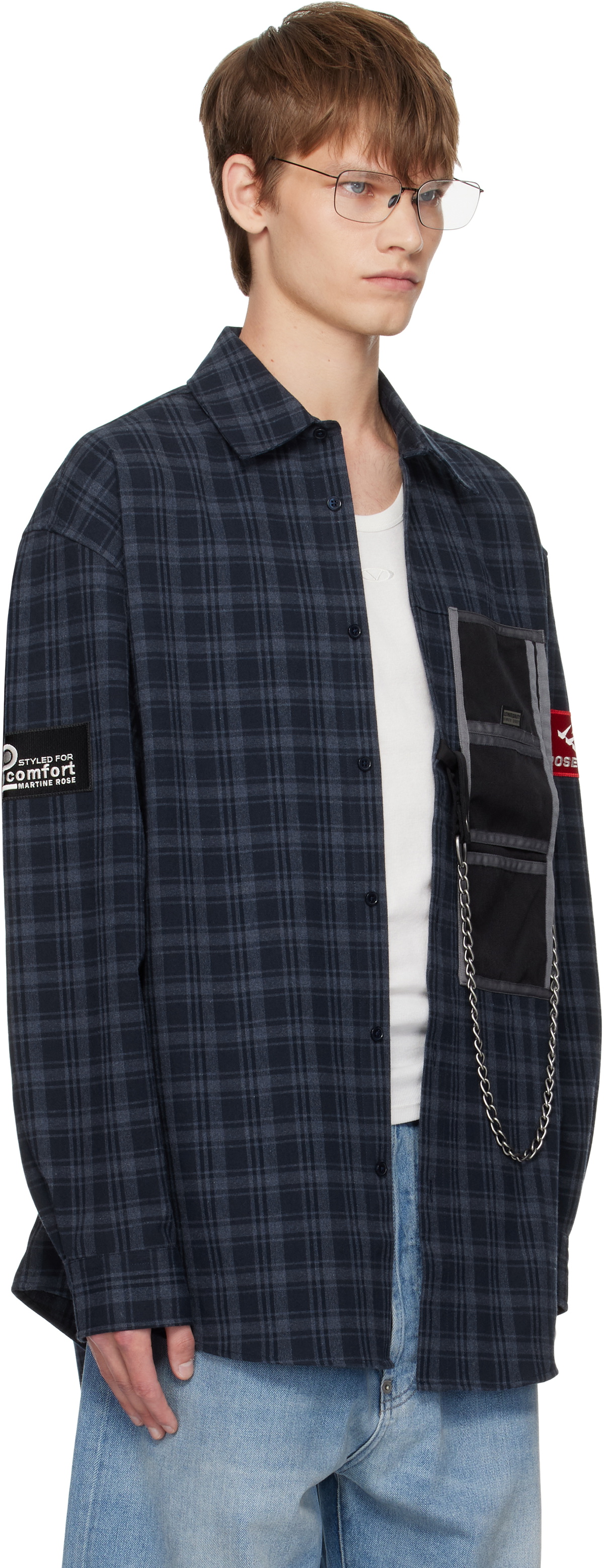Martine Rose Navy Wallet Shirt