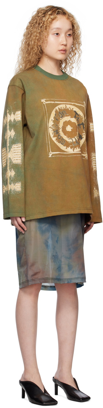 Song for the Mute Khaki Orbit Sand Midi dress