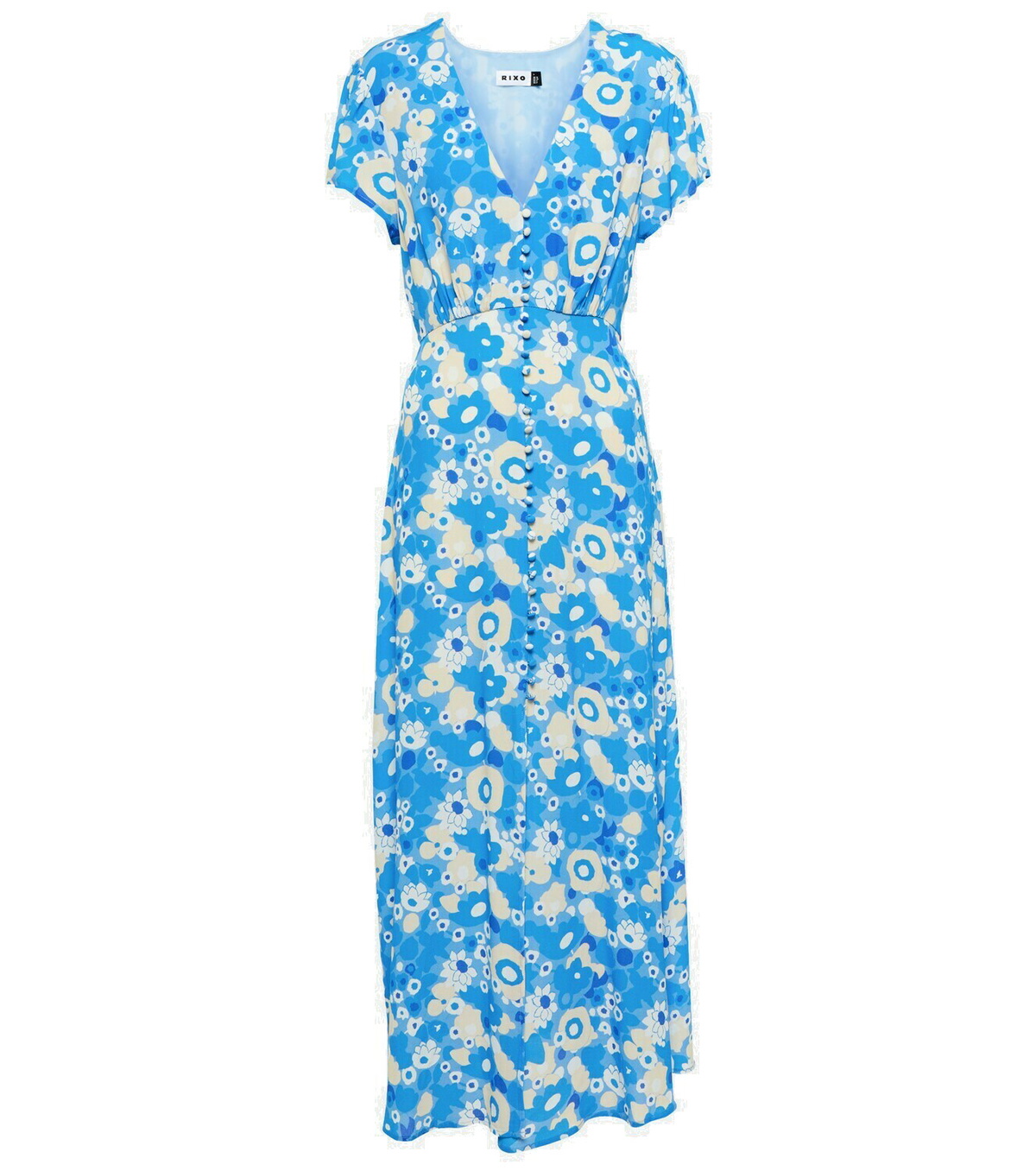 Rixo Floral crêpe midi dress Rixo