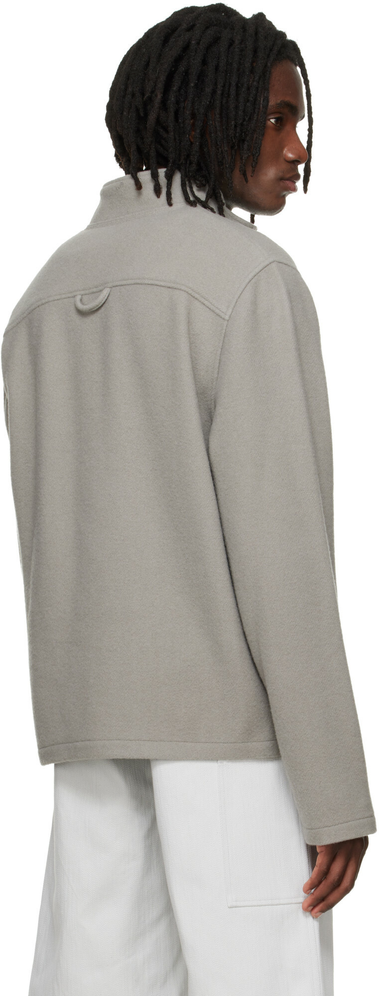 Rier Gray Fleece Full Zip Track Jacket