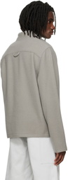 Rier Gray Fleece Full Zip Track Jacket