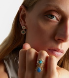 Suzanne Kalan 18kt gold (750/1000) drop earrings with gemstones