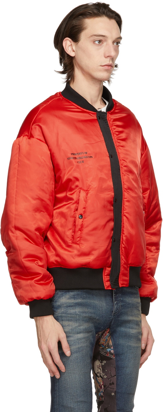 Stolen Girlfriends Club Reversible Black Stolen Bomber Jacket