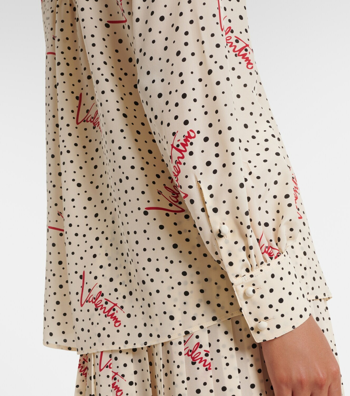 Valentino Plus De Pois silk crêpe de chine shirt