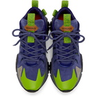 Versace Blue and Green Squalo Hiker Sneakers