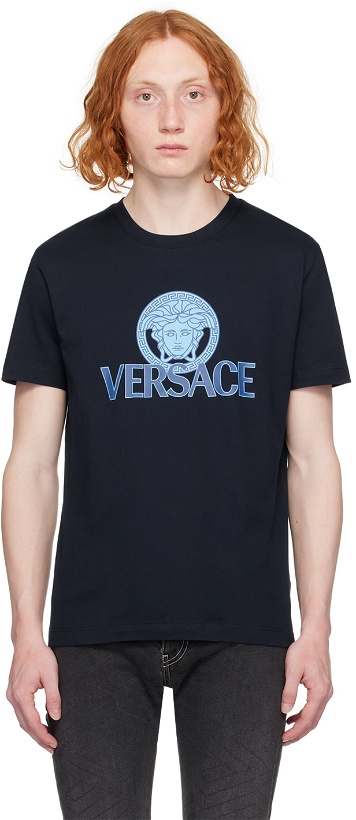 Photo: Versace Navy Medusa T-Shirt