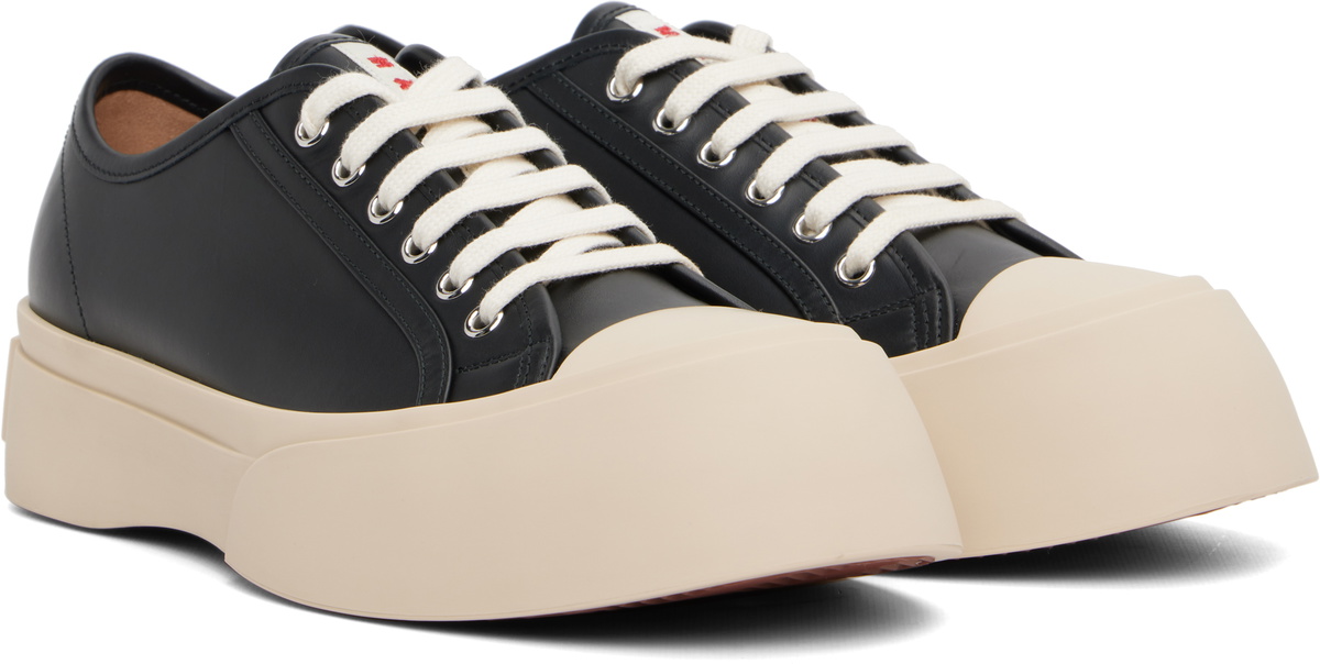 Marni Black Nappa Leather Pablo Lace-Up Sneakers