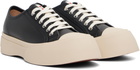 Marni Black Nappa Leather Pablo Lace-Up Sneakers