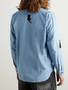 KAPITAL - Embroidered Cotton-Chambray Shirt - Blue