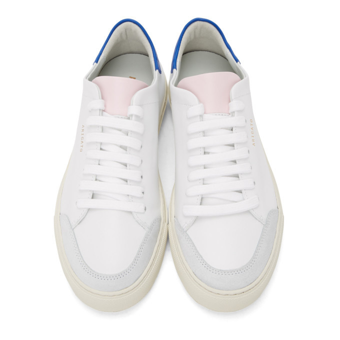 Axel Arigato White and Blue Clean 90 Triple Sneakers
