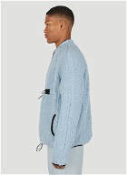 Zipper Fleece Sweater in Blue