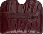 Acne Studios Burgundy Leather Card Holder