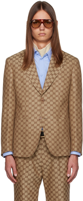 Photo: Gucci Beige GG Supreme Jacket