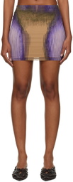 Y/Project Purple & Beige Jean Paul Gaultier Edition Body Morph Miniskirt