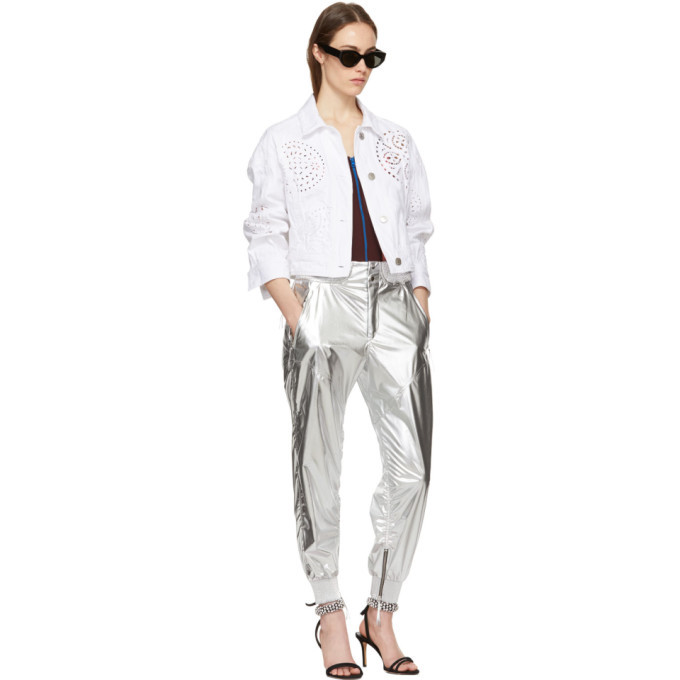 Isabel marant discount silver leather pants