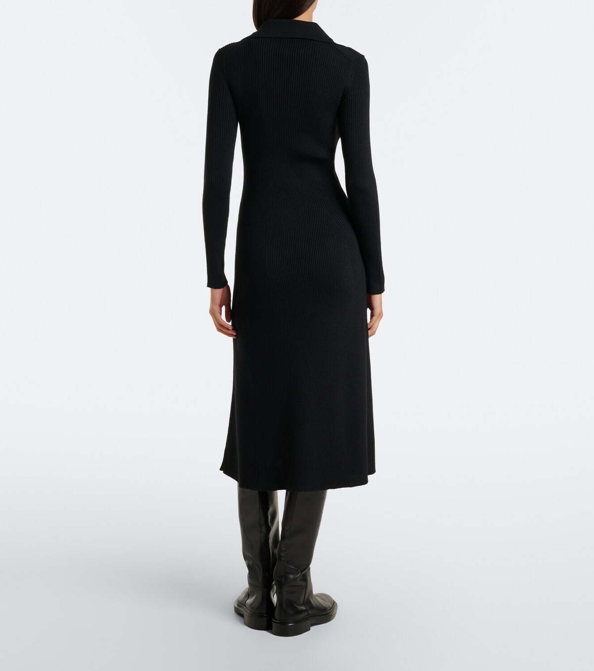 Moncler Ribbed-knit midi dress