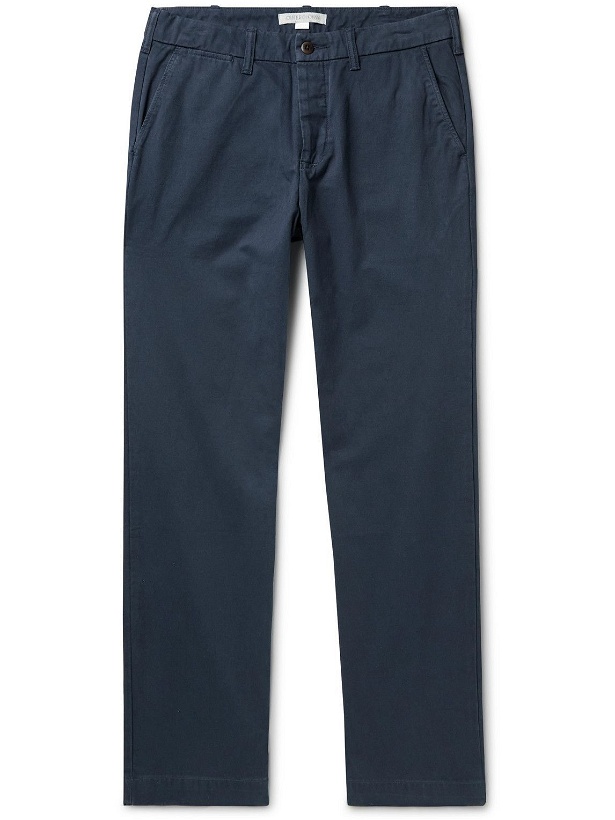 Photo: Outerknown - Fort Straight-Leg Organic Cotton-Twill Chinos - Blue