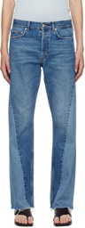 Séfr Blue Twisted Cut Jeans