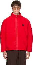 WILLY CHAVARRIA Red Reversible 'Willy' Fleece Jacket
