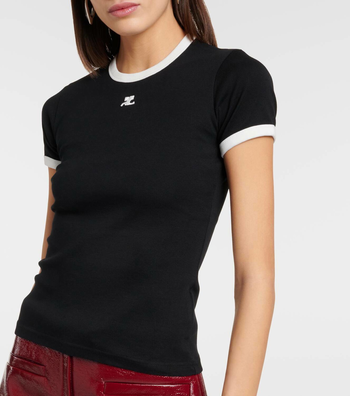 Courrèges Logo cotton jersey T-shirt Courreges