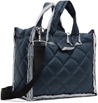 Camiel Fortgens SSENSE Exclusive Navy Puffed Shopper S Bag