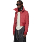 Rick Owens Moncler + Rick Owens Red Cropped Down Jacket