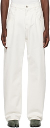 Maison Margiela Off-White Cutout Jeans