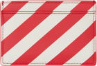 Kenzo Red & Off-White Kenzo Paris Striped Card Holder
