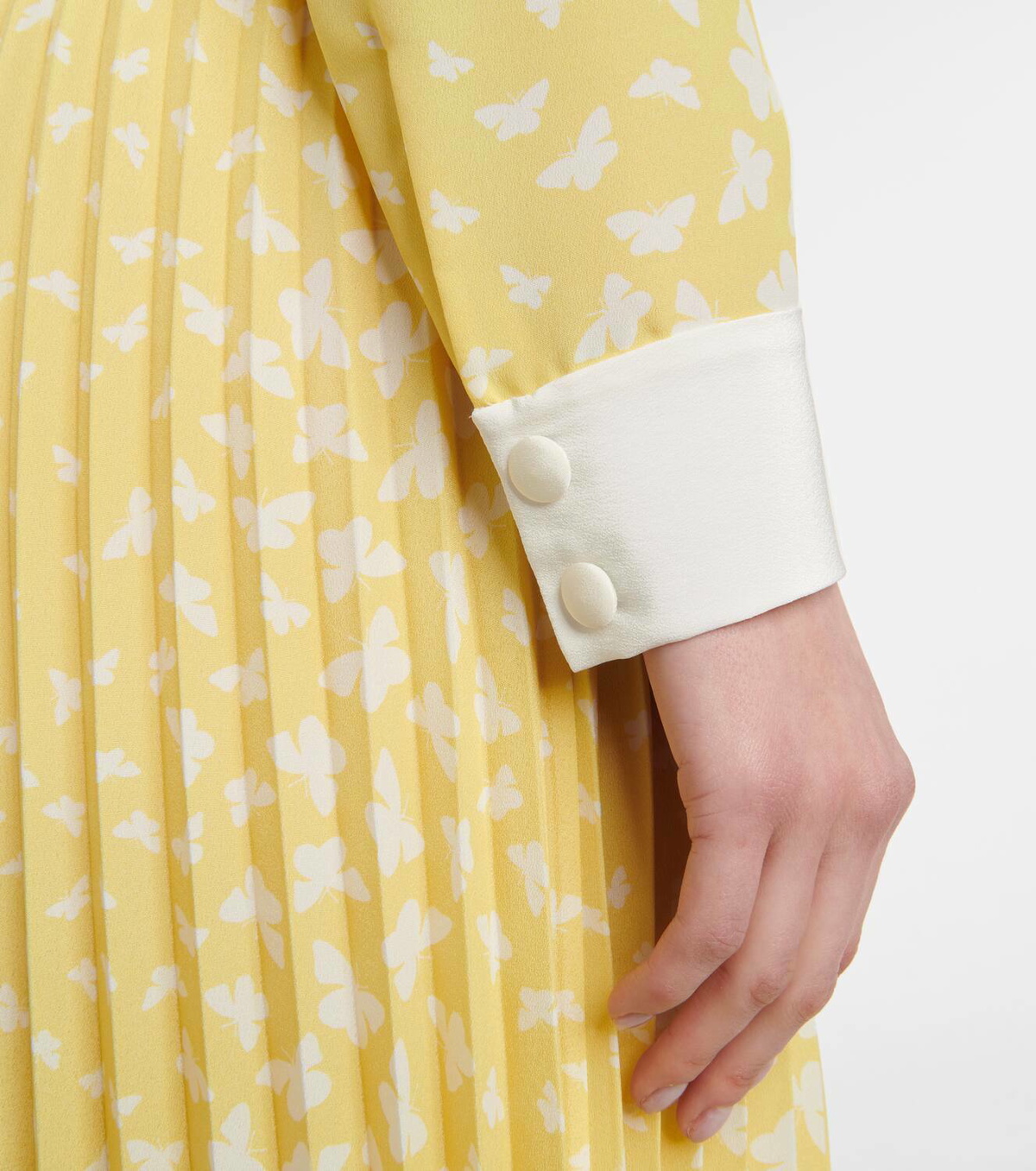 REDValentino Printed tie-neck midi dress