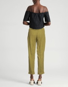 Massimo Alba Womens Pants Military in Green