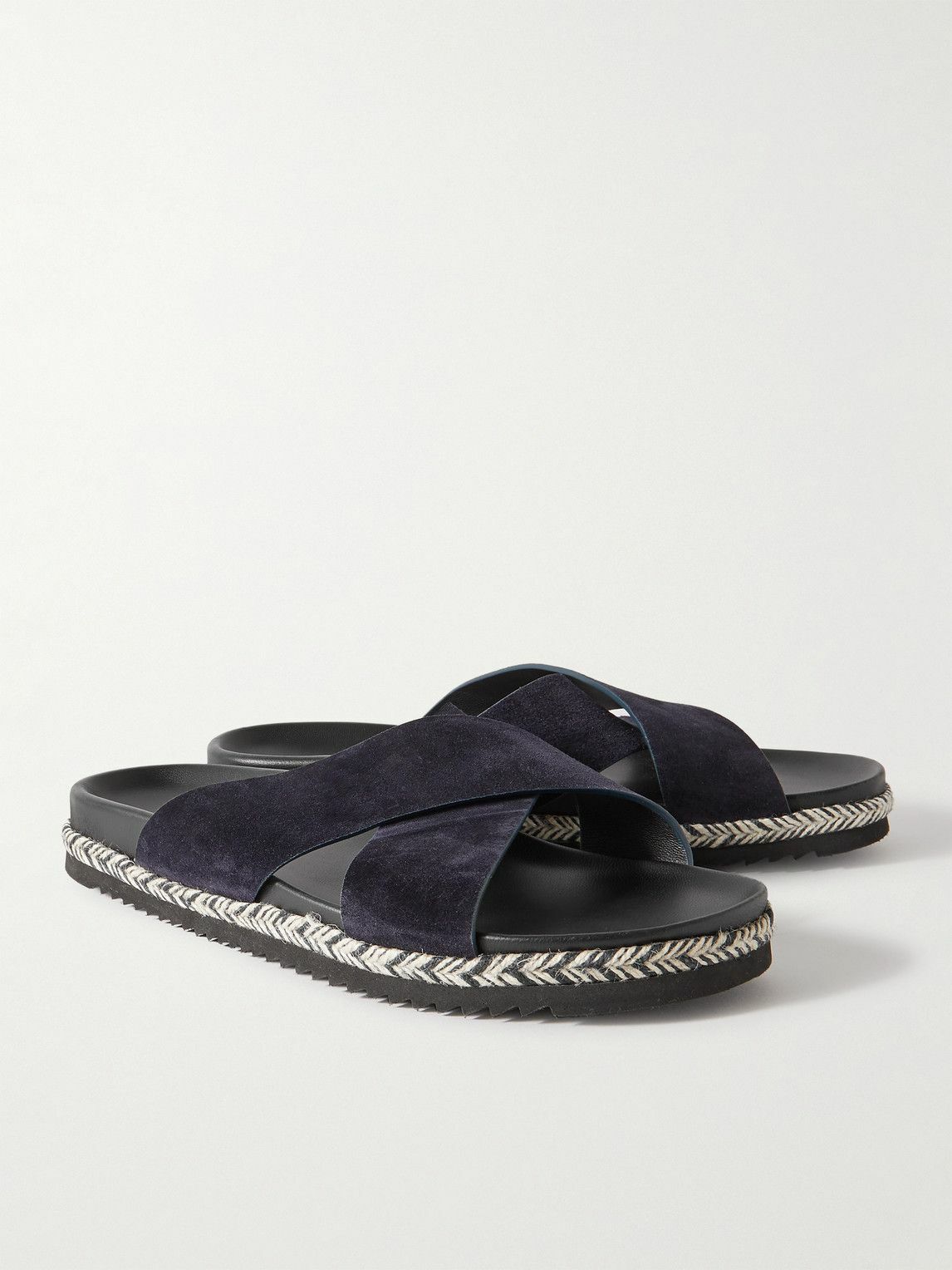 Frescobol Carioca - Breno Suede Sandals - Blue
