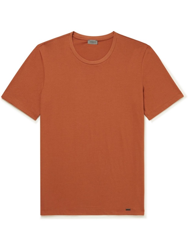 Photo: Hanro - Night & Day Cotton-Jersey Pyjama Top - Orange