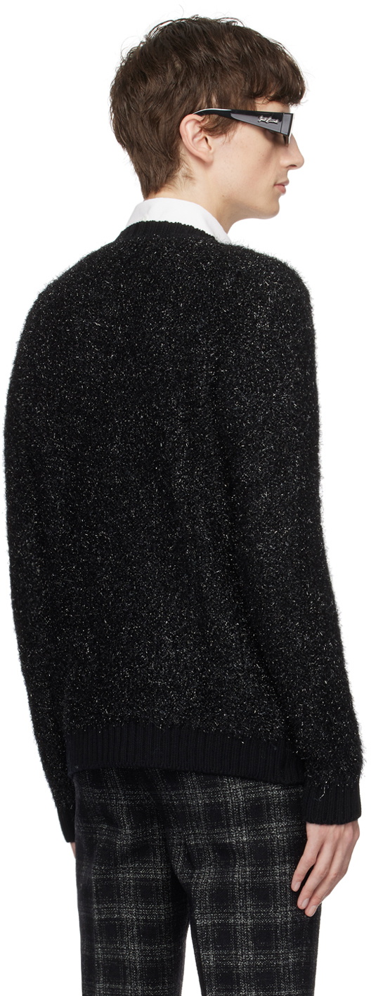 Ernest W. Baker Black Crewneck Cardigan