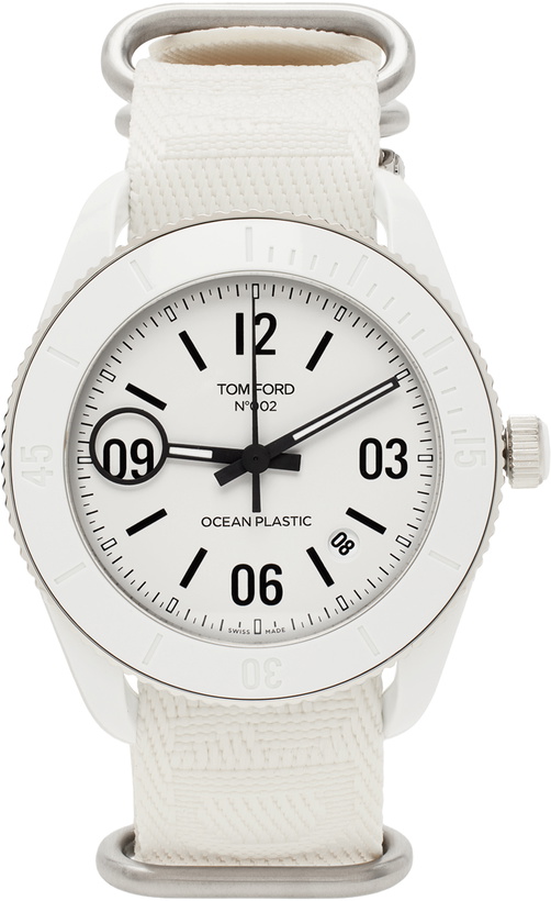 Photo: TOM FORD White 002 Ocean Plastic Sport Watch